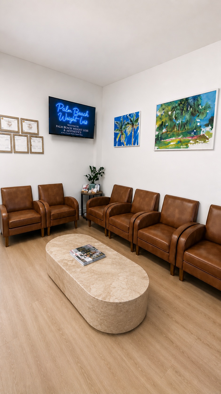 Palm Beach Weight Loss clinic & Med Spa Lobby